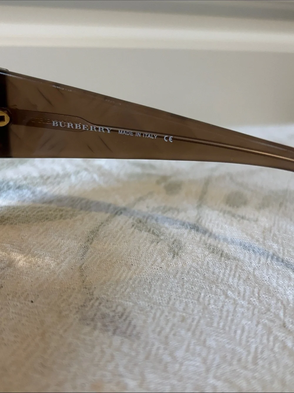 Authentic Burberry Square Translucent Taupe Sunglasses-Brown Gradient